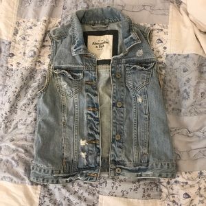 Distressed Denim Vest